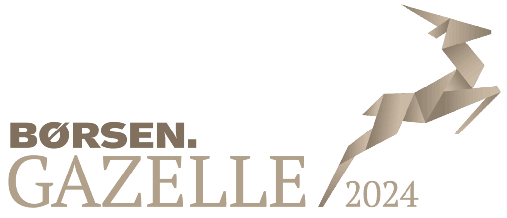 Logoet for Børsen Gazelle 2024 viser en sprængende gazelle som symbol på virksomhedens vækstpris.